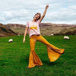 Starry Bells Vintage Bell Bottom Flare Pants